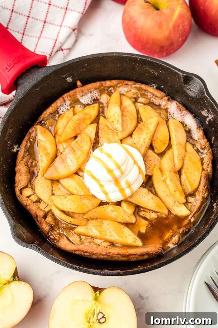 Caramel Apple Dutch Baby Pancakes