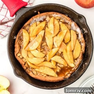 Caramel Apple Dutch Baby Pancakes