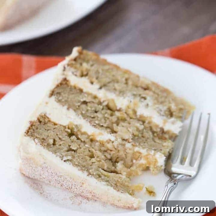 Delicious apple cider cake with smooth malted vanilla frosting.