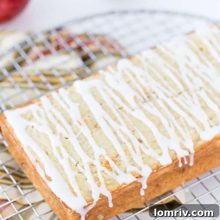 Flavorful apple coconut bread, blending tropical and fall notes.