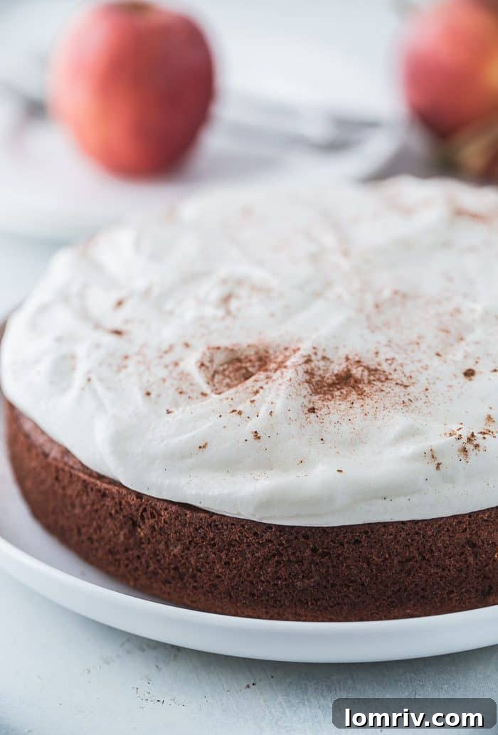 Moist Spiced Applesauce Cake with Cream Cheese Frosting