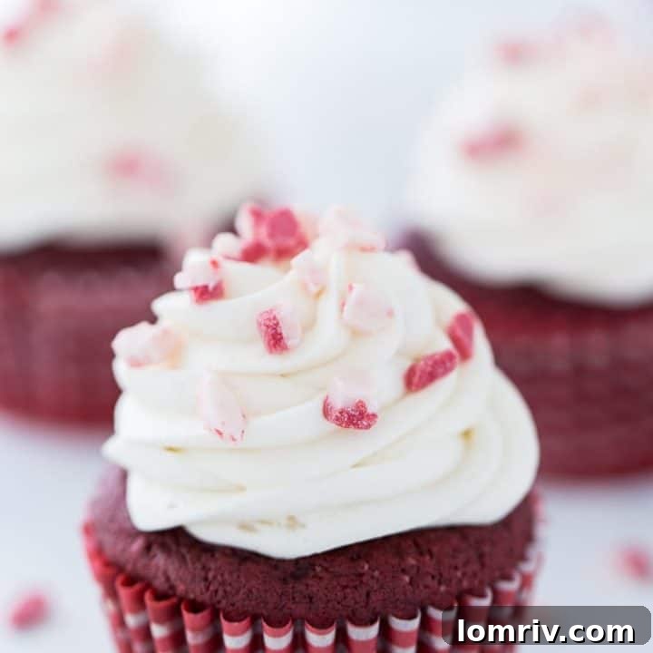 Peppermint Red Velvet Cupcakes