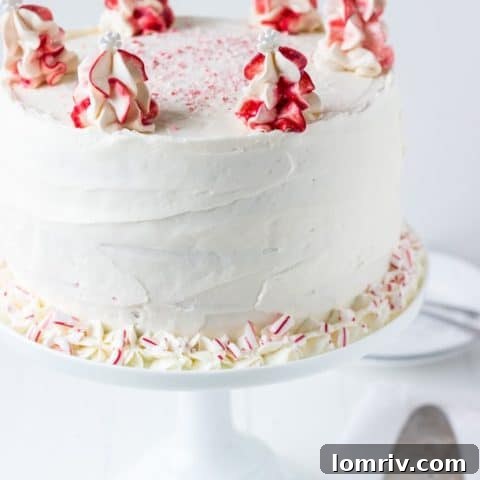 Peppermint White Chocolate Cake