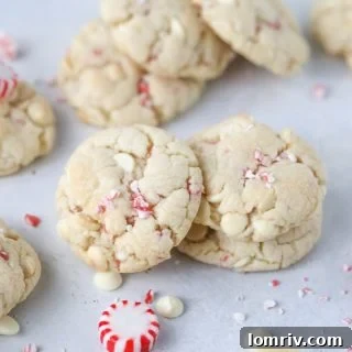 Peppermint White Chocolate Cookies