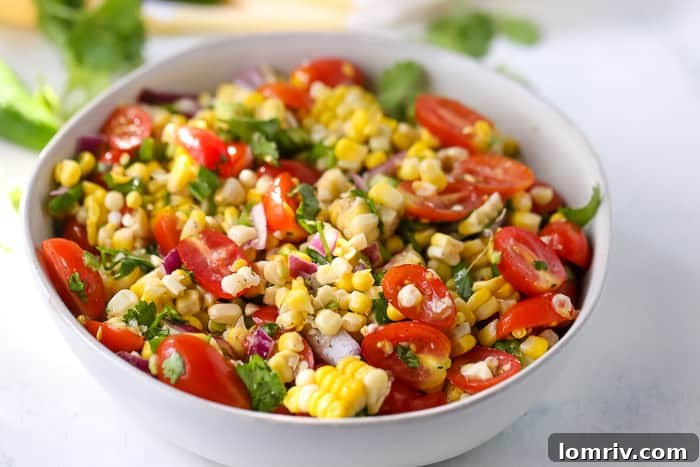 Vibrant Summer Corn Salad featuring fresh vegetables