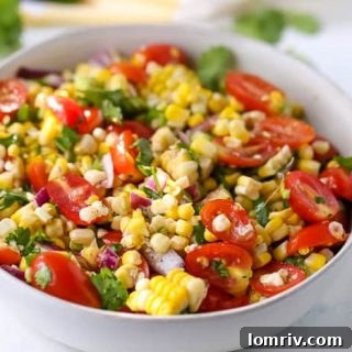 Summer Corn Salad with a blend of fresh ingredients