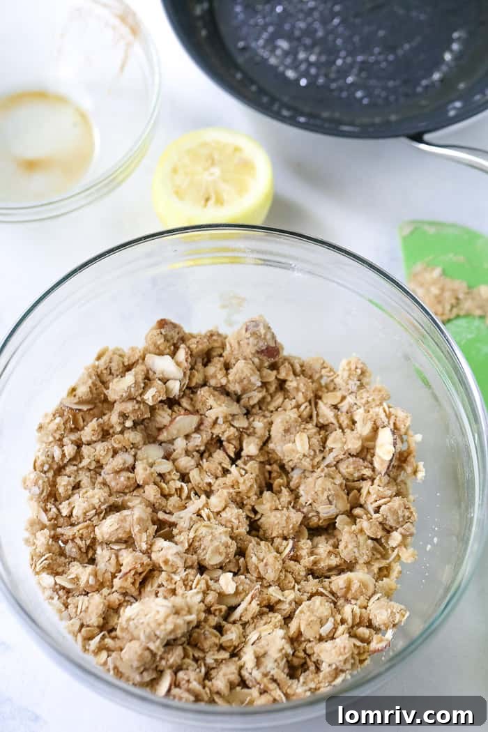 Blueberry Crumble with a Browned Butter Oat Topping
