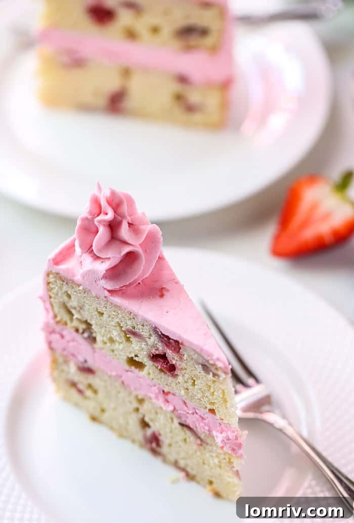Strawberry Cake with Strawberry Frosting