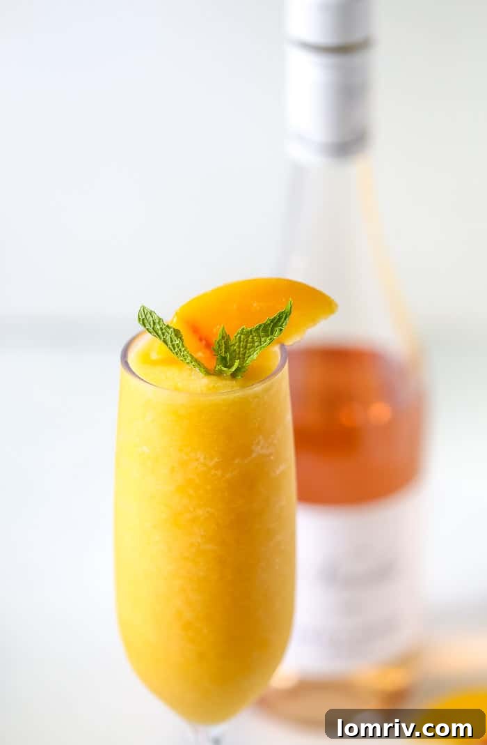 Refreshing Peach Frosé