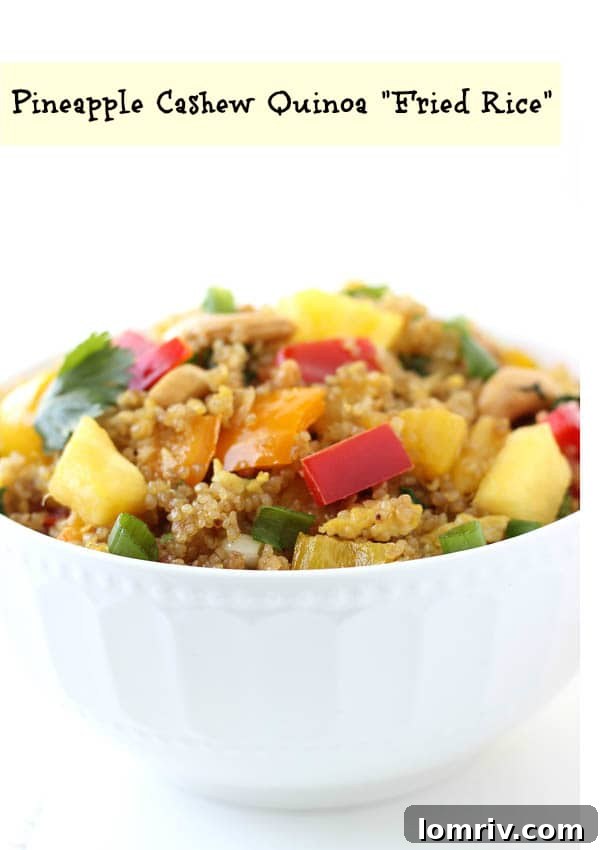 Delicious Pineapple Cashew Quinoa Fried Rice - Healthy Weeknight Meal