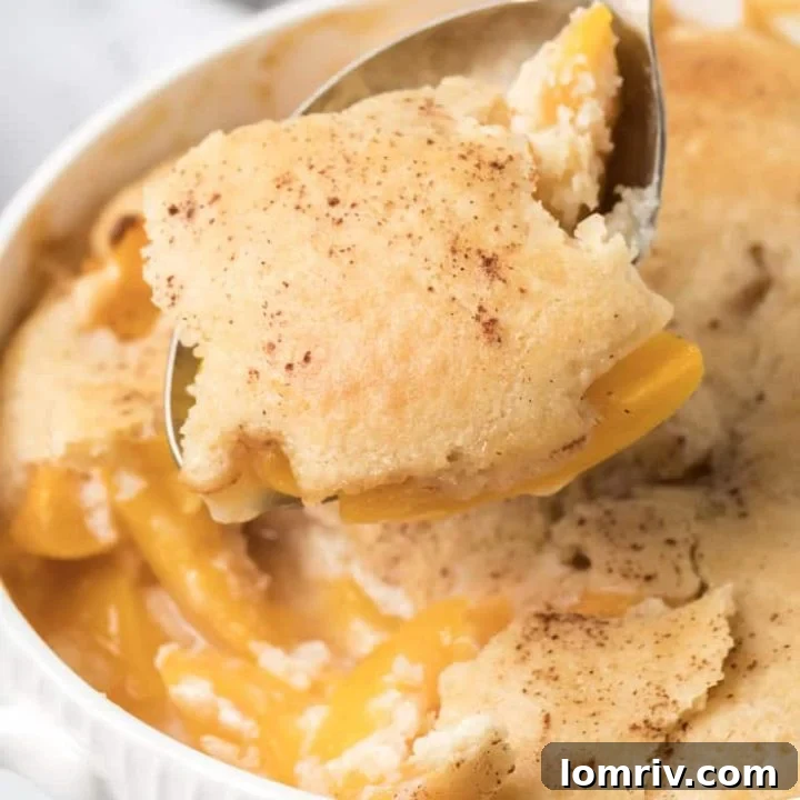 Bourbon Peach Cobbler