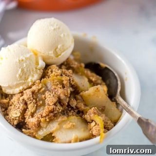 Pear Crisp with Oat Crumb Topping