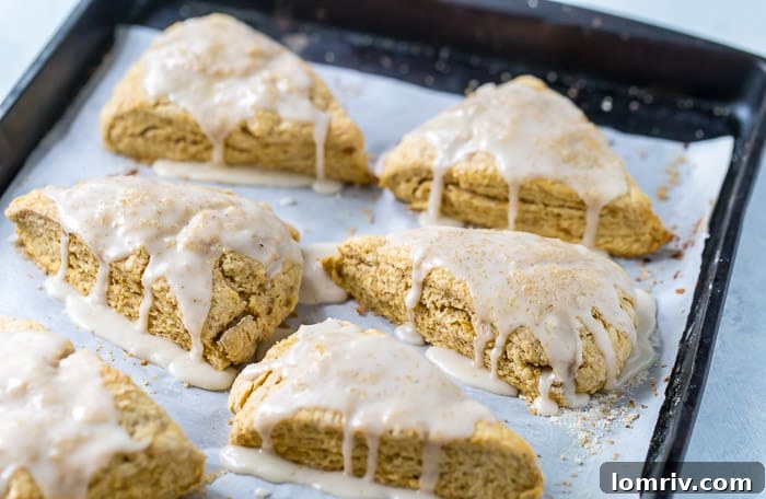 Freshly baked sweet potato scones cooling on a wire rack