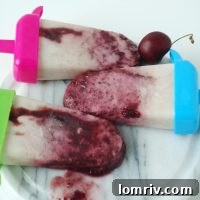 Cherry Coconut Popsicles - A refreshing summer treat