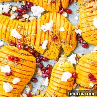 Roasted Hasselback Butternut Squash