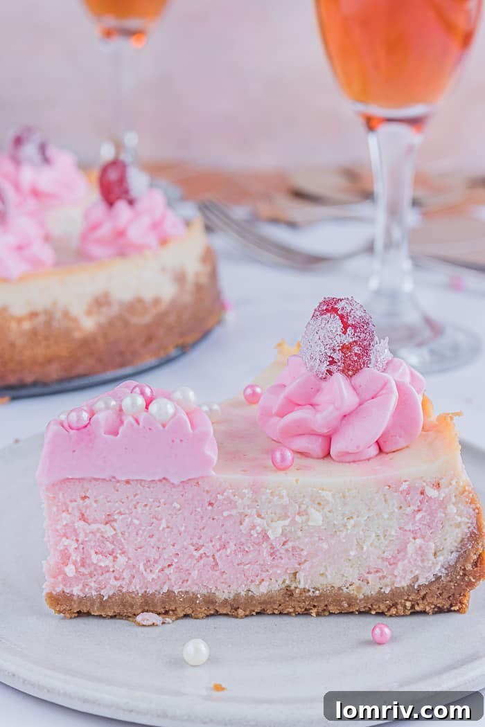 Pink Champagne Cheesecake
