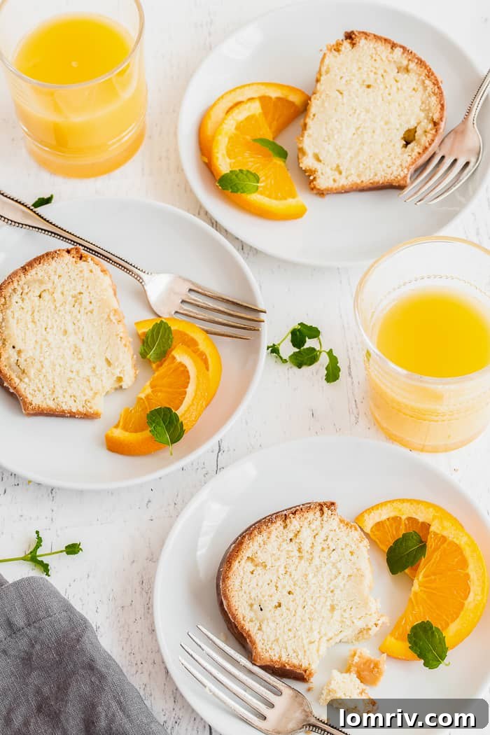 Close-up of Orange Pound Cake Slice