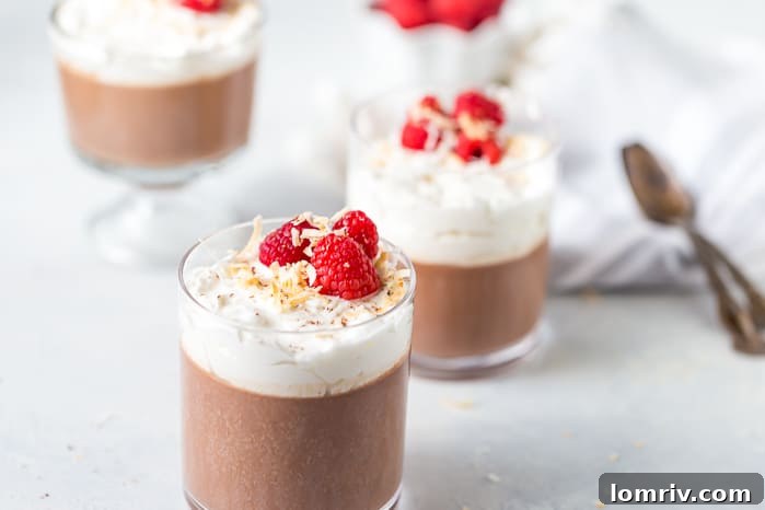 Creamy Chocolate Coconut Panna Cotta Dessert