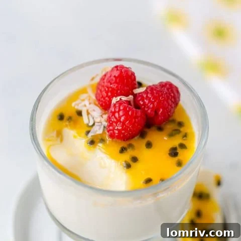 Passionfruit Coconut Panna Cotta
