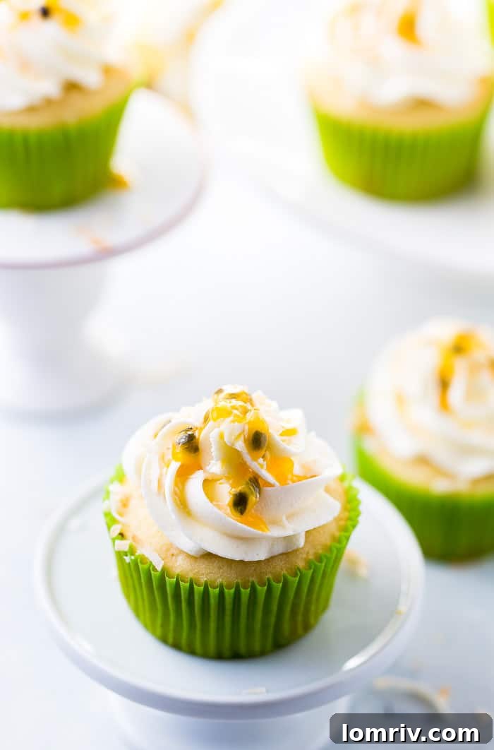 Passionfruit Coconut Cupcakes