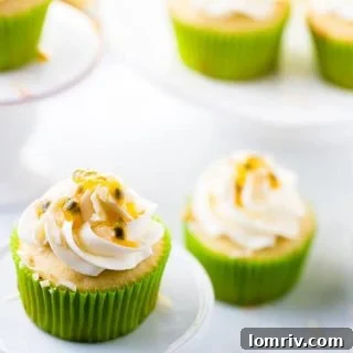 Passionfruit Coconut Cupcakes