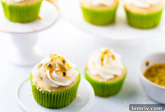 Passionfruit Coconut Cupcakes