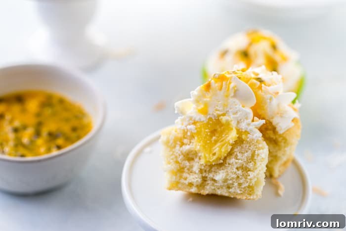 Passionfruit Coconut Cupcakes
