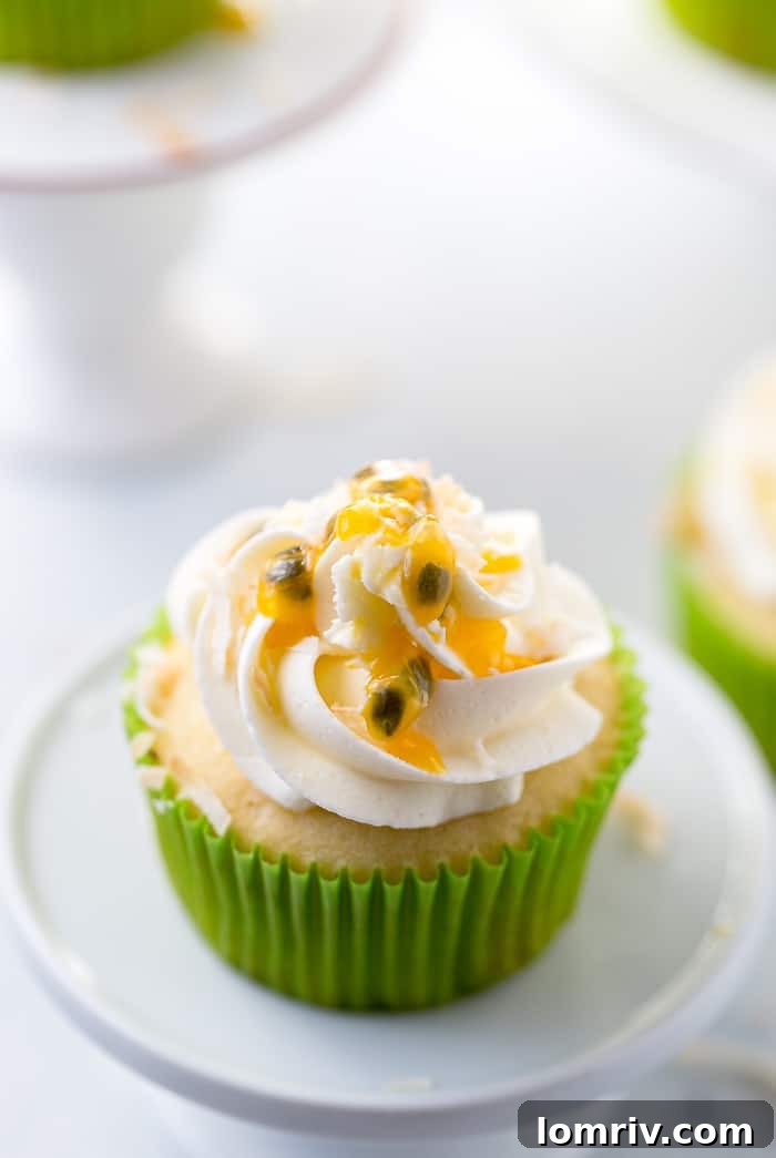 Passionfruit Coconut Cupcakes