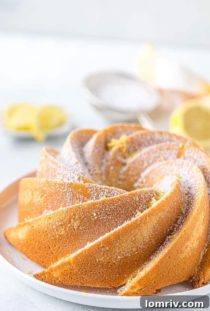 Delicious Lemon Bundt Cake Slice