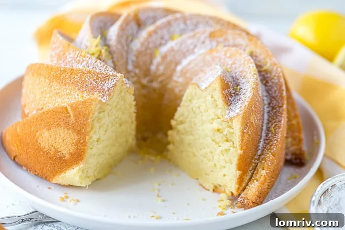 Finished Lemon Bundt Cake on a Cooling Rack