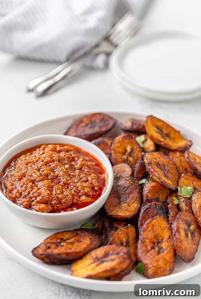 Delicious Fried Plantains with Spicy African Hot Pepper Sauce