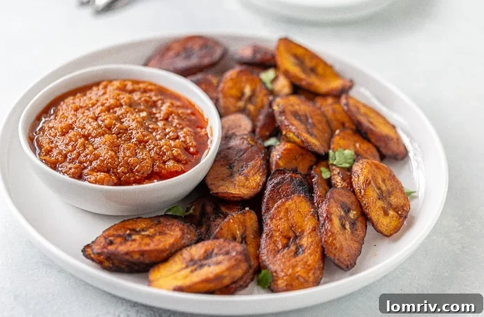 Golden Fried Plantains ready to be served
