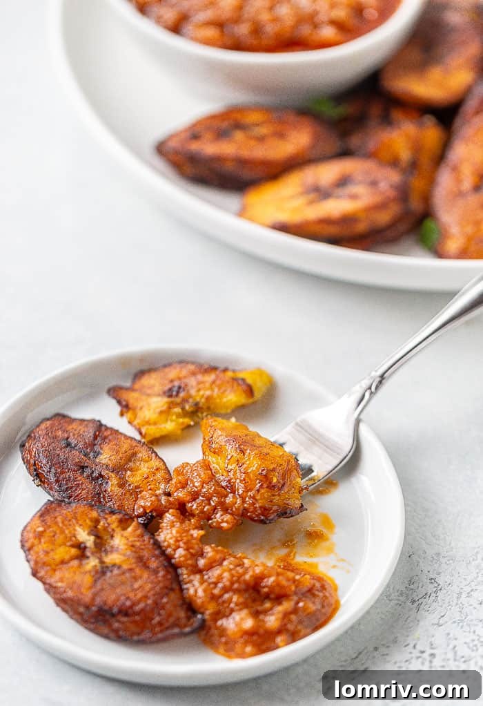 Up close shot of perfectly fried plantain slices