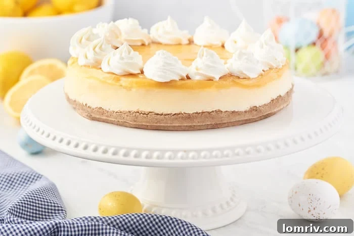 Close-up of Lemon Cheesecake Slice