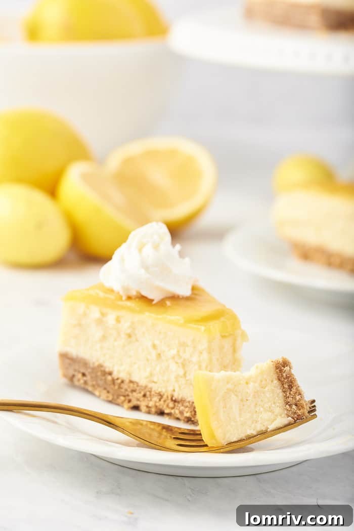Finished Lemon Cheesecake Ready for Slicing