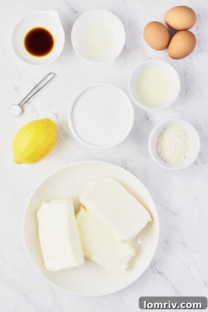 Lemon Cheesecake Ingredients Overview