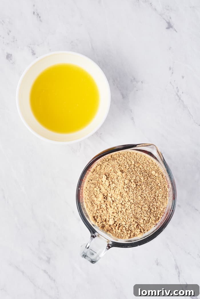Mixing Graham Cracker Crust Ingredients