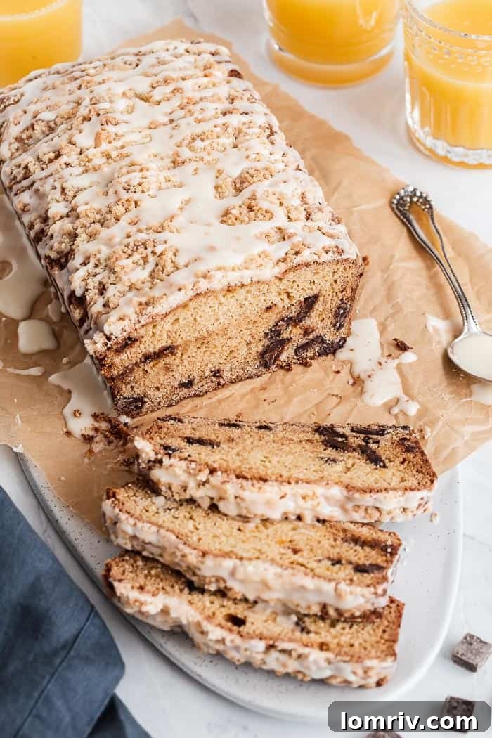 Orange Coffee Cake with Chocolate Chunks
