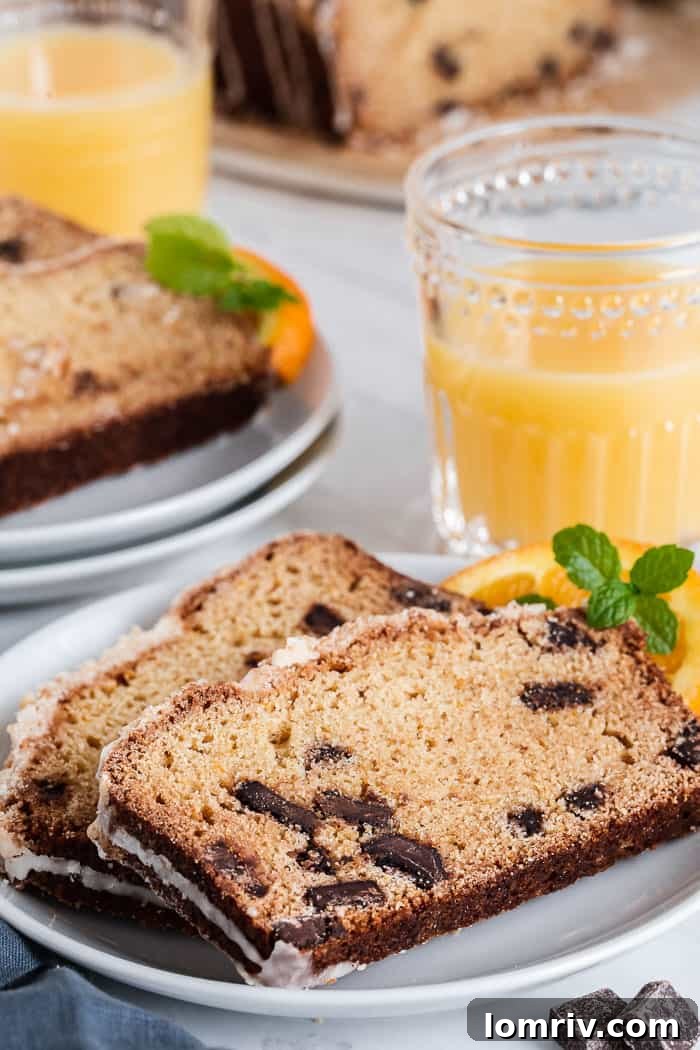 Orange Coffee Cake with Chocolate Chunks