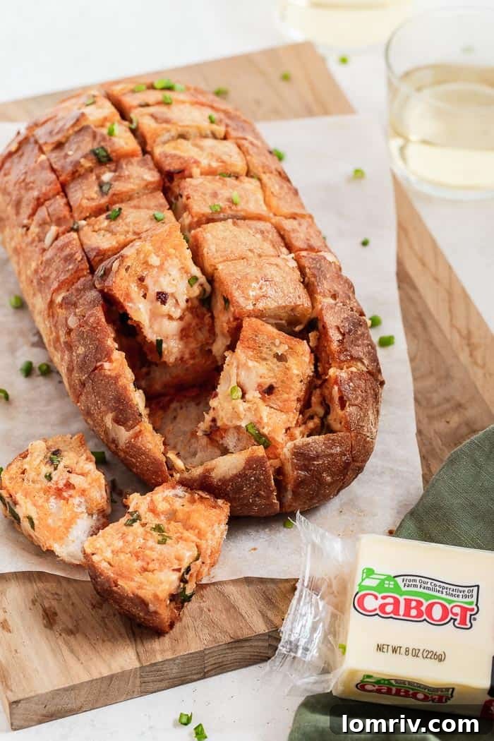 Chili Oil Cheddar Pull Apart Bread