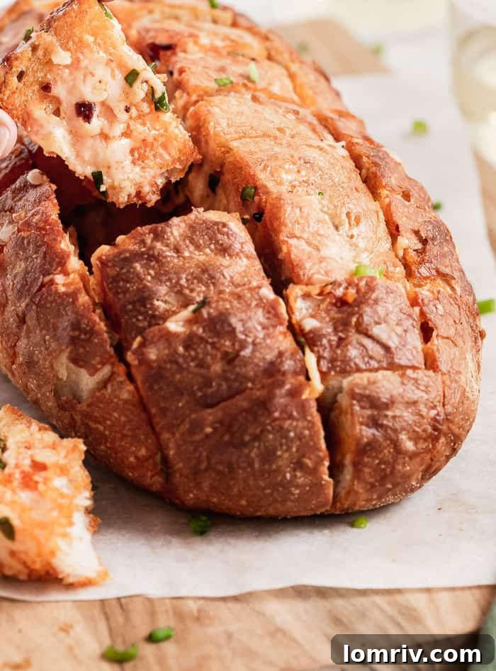 Chili Oil Cheddar Pull Apart Bread