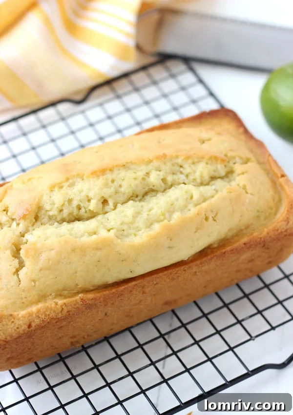 Deliciously moist Coconut Key Lime Bread, perfect for summer