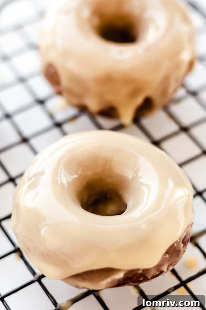 Baked Pumpkin Donuts with Maple Glaze
