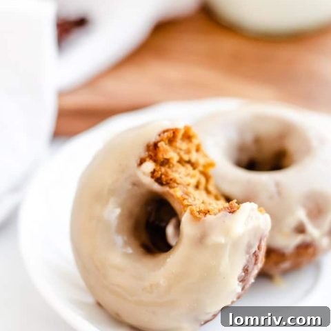 Baked Pumpkin Donuts with Maple Glaze