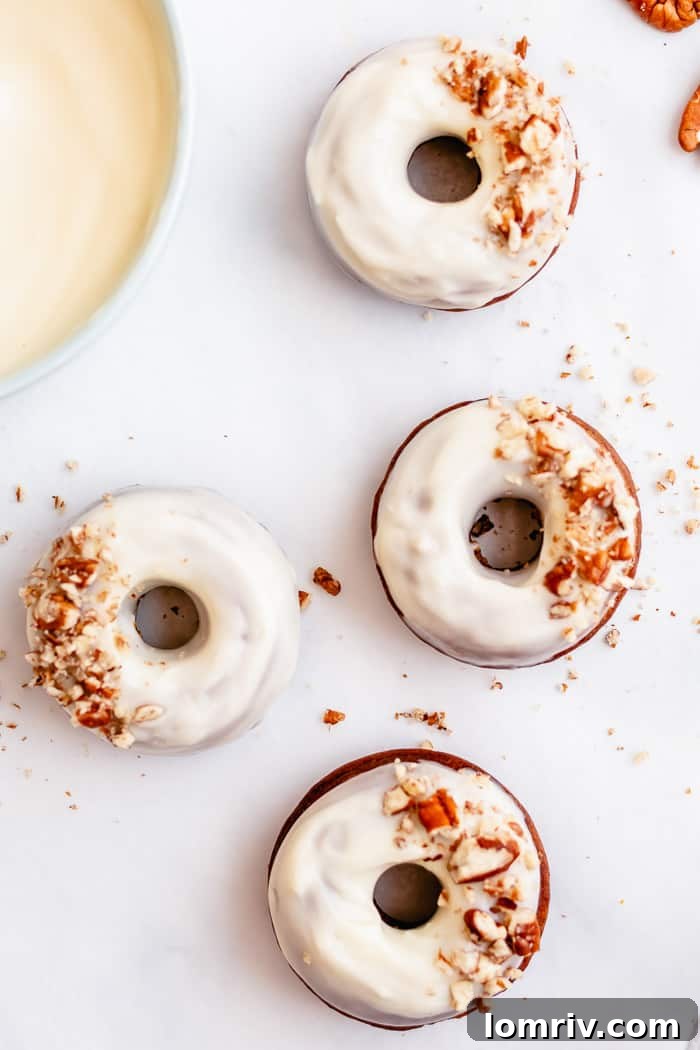 Baked Pumpkin Donuts with Cream Cheese Frosting