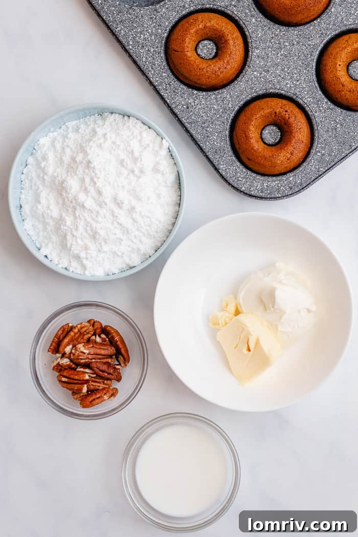 Baked Pumpkin Donuts with Cream Cheese Frosting