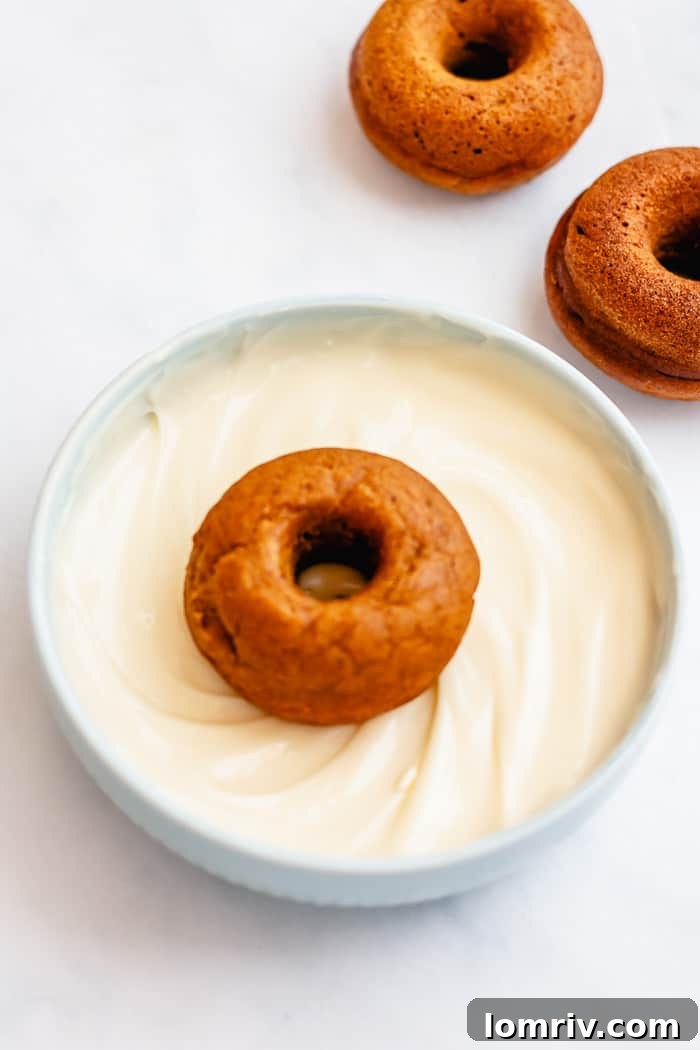 Baked Pumpkin Donuts with Cream Cheese Frosting