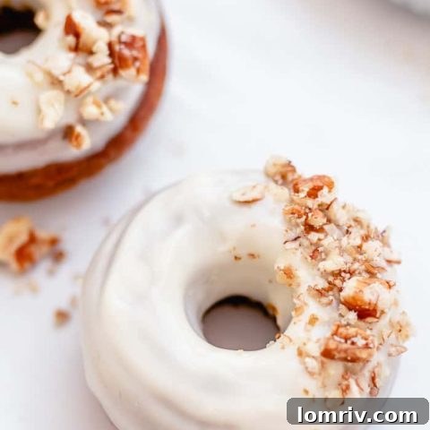 Baked Pumpkin Donuts with Cream Cheese Frosting