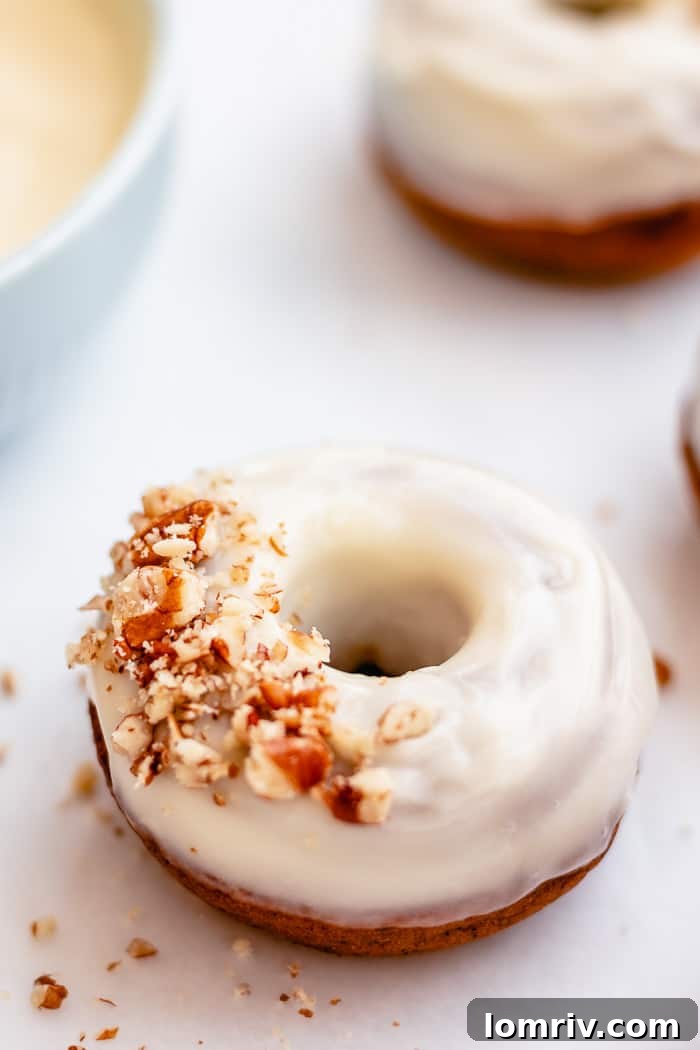 Baked Pumpkin Donuts with Cream Cheese Frosting