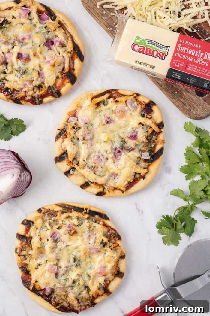 Making Personalized Grilled BBQ Chicken Pizzas